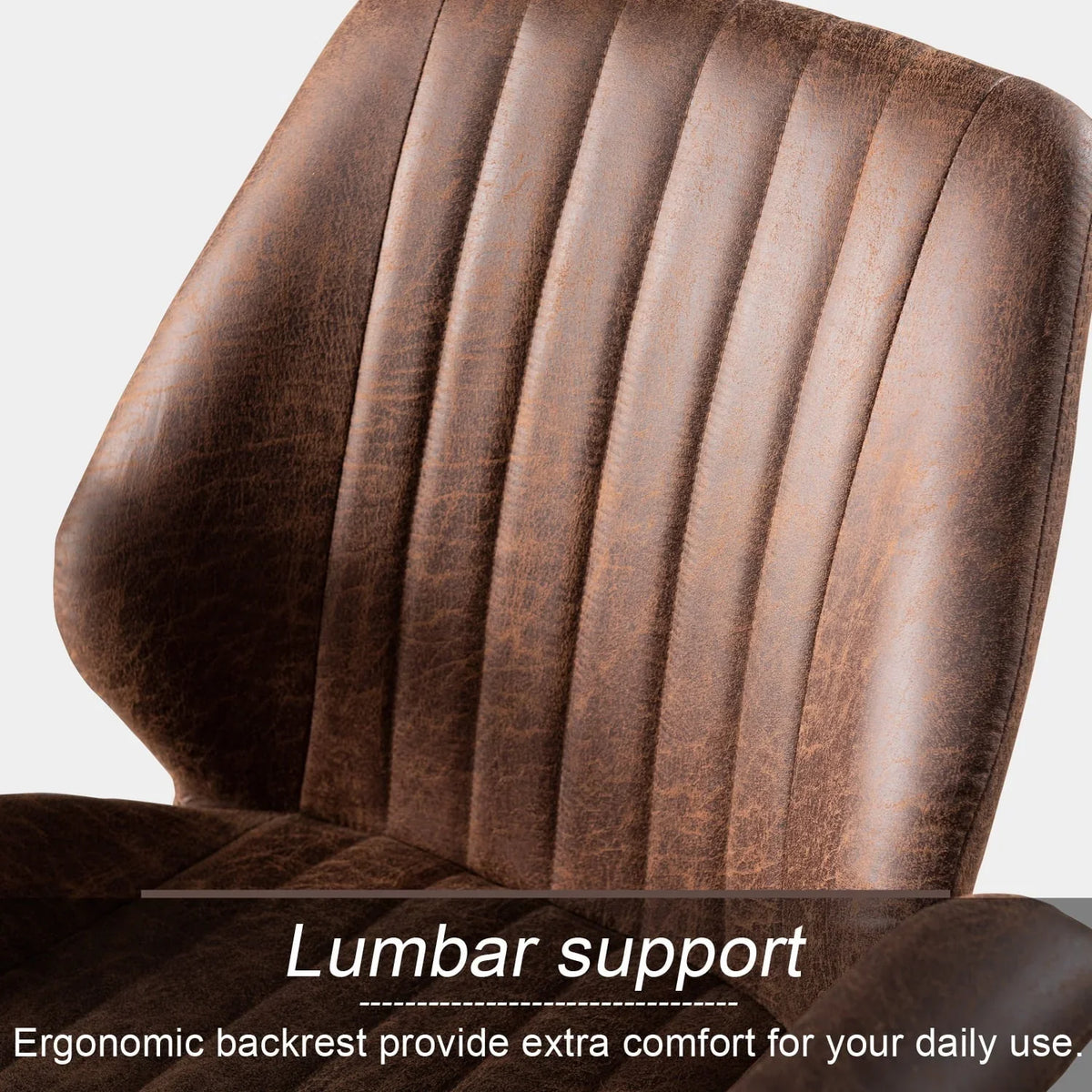 2026 NewOvios Ergonomic Office Chair Modern Computer Desk Suede Fabric Desk Chair with Lumbar Support for Home Office