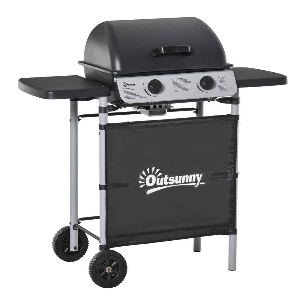 2026 Barbacoa De Gas Outsunny Acero Pp, 104x49x99 Cm, Negro