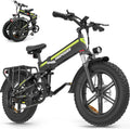 2026 Bicicleta eléctrica plegable, batería extraíble 48 V 25 Ah, autonomía 110 KM, bicicleta eléctrica con neumáticos grasos 20" x 4, suspensión completa, freno hidráulico, 7 velocidades, bicicleta