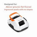 2026 NewCordless Robotic Pool Cleaner for Flat Bottom Above-Ground Pools, 90 Min Runtime, Automatic Vacuum, Portable, Self-Parking, up to 860 Sq.ft