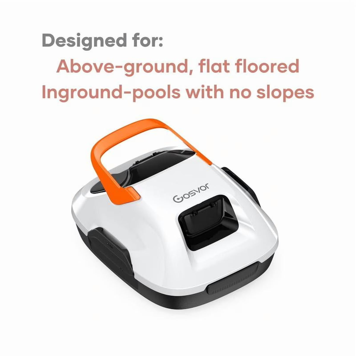 2026 NewCordless Robotic Pool Cleaner for Flat Bottom Above-Ground Pools, 90 Min Runtime, Automatic Vacuum, Portable, Self-Parking, up to 860 Sq.ft