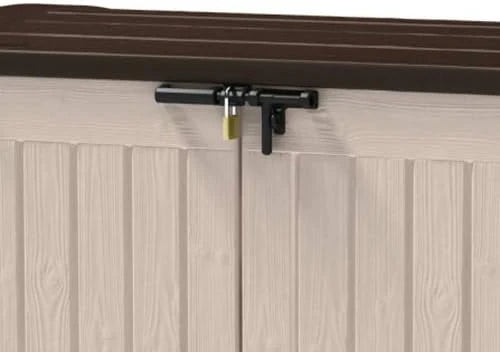 2026 Keter Sio Max -Cobertizo de jardín exterior, Capacidad 1200L, Color Topo/Beige, 145.5 x 125 x 82 cm