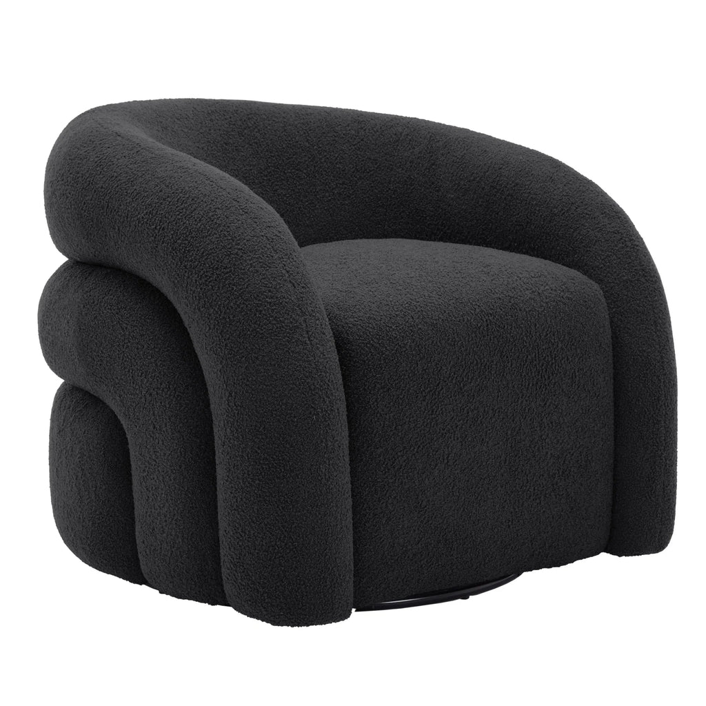 2026 New360" Swivel Accent Chair for Living Room, Boucle Barrel Armchair Single Sofa Chair Reading Chair, Sage Green