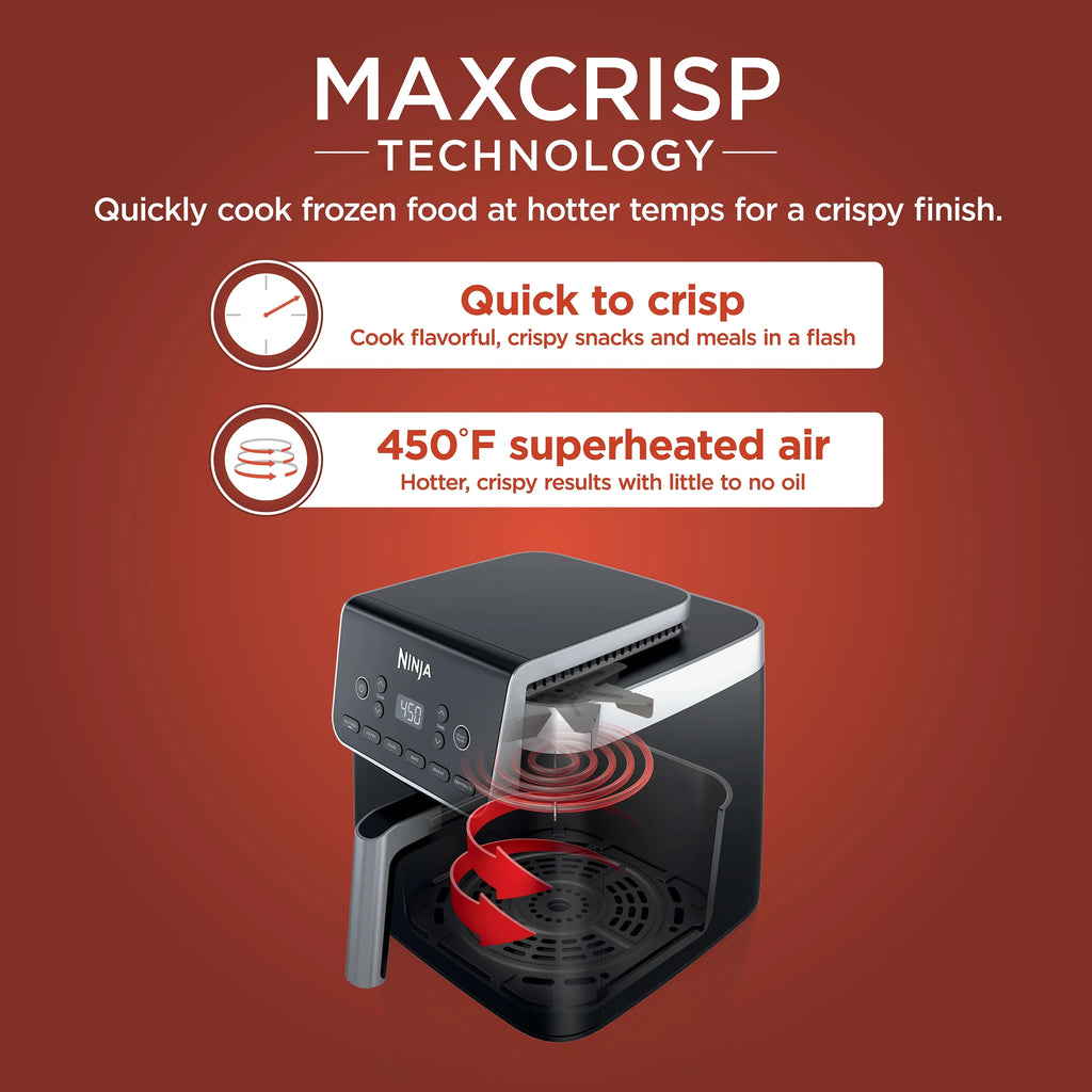 2026 NewNinja Air Fryer Pro XL 6-in-1 with 6.5 QT Capacity, Max Crisp, Air Fry, Air Roast, Bake, Reheat, Dehydrate