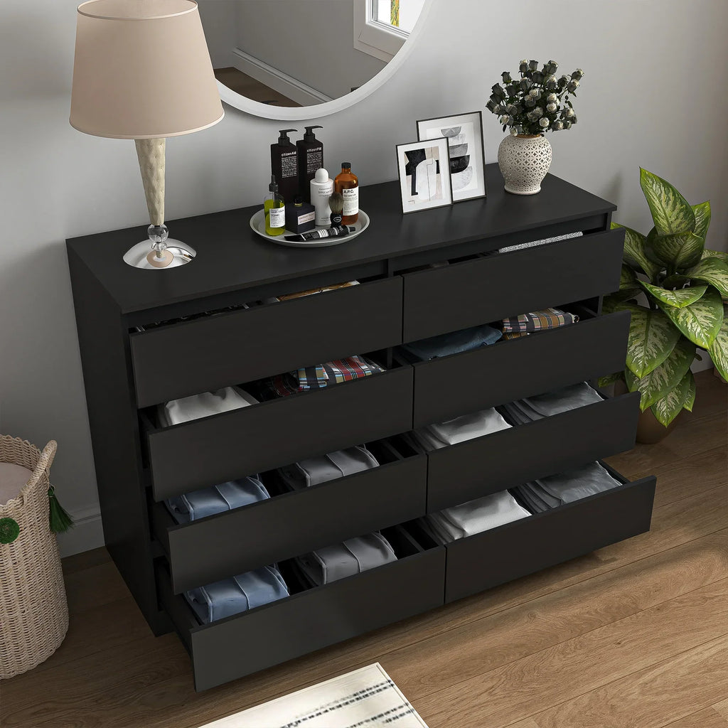 2026 NewResenkos Modern Mid Century 6 Drawer Wide Dressers Chests for Bedroom, Chest of Drawer Organizer Grey