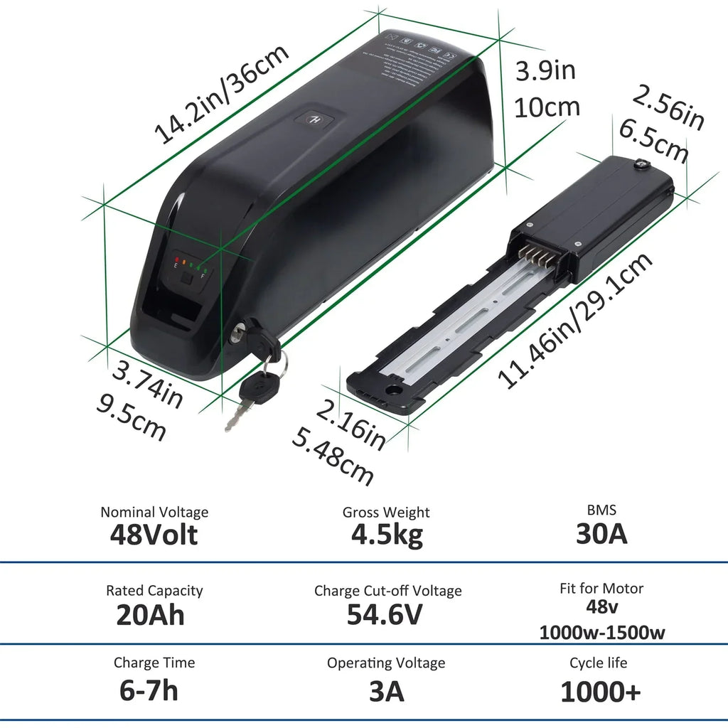 2026 New48V 20AH Ebike Battery 48V Lithium Battery 48V Battery with Charger for 750W-1500W Adult Electric Bike Tricycle