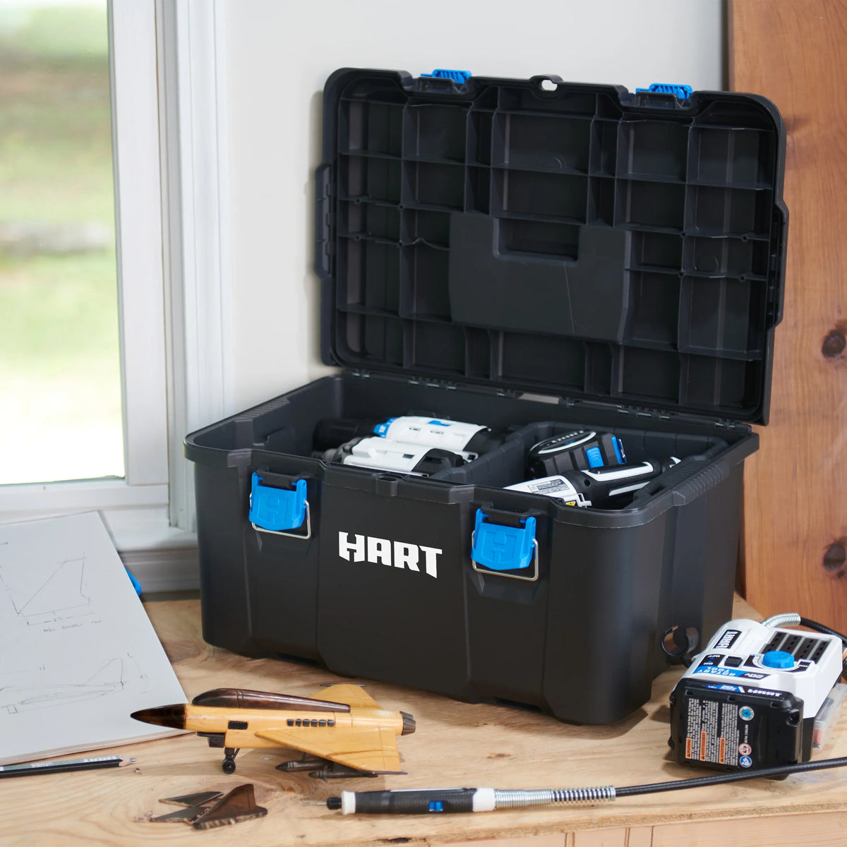 2026 NewHART Stack System, Mobile Tool Storage and Organization, Black & Blue