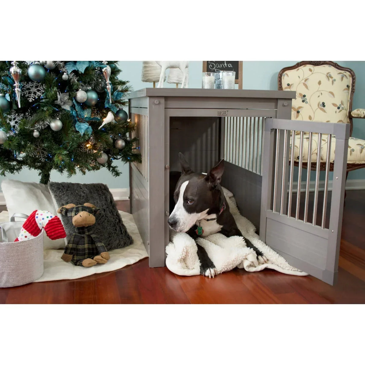 2026 NewECOFLEX® Dog Crate End Table - Grey Large