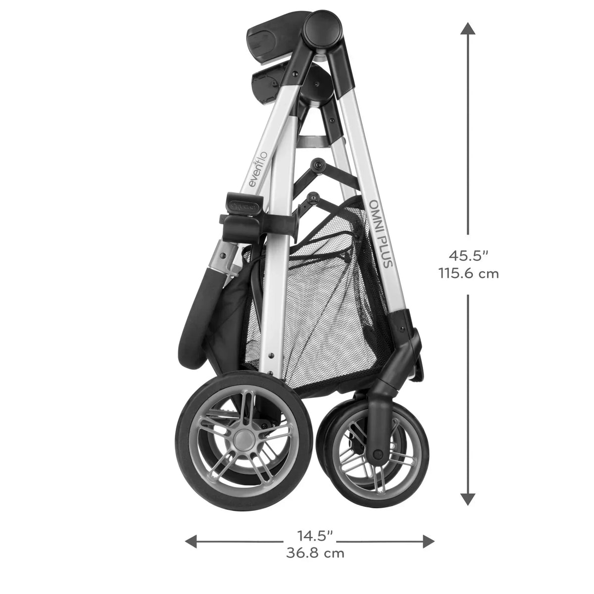 2026 NewEvenflo Omni Plus Modular Travel System with LiteMax Sport Infant Car Seat, Mylar Gray, Unisex