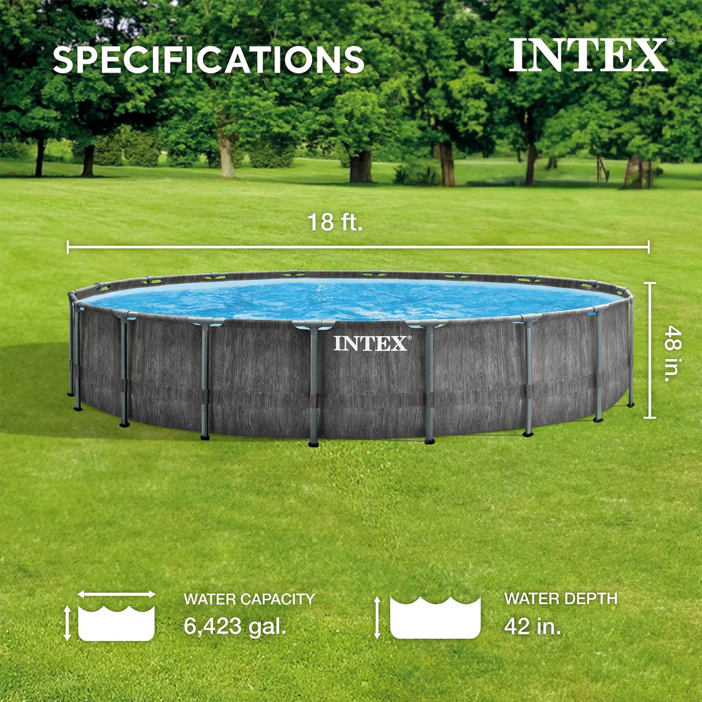 2026 NewIntex 16Ft X 8Ft X 42In Prism Frame Rectangular Pool Set