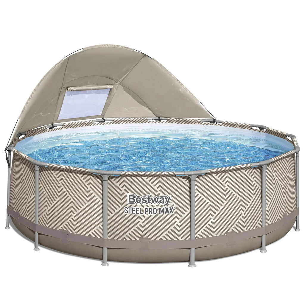 2026 NewBestway Steel Pro MAX 12' x 30" Above Ground Outdoor Swimming Pool Set