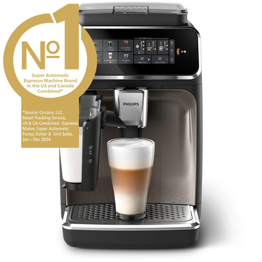 2026 NewPhilips 3300 Fully Automatic Espresso Machine with LatteGo Milk Frother, Black and Chrome