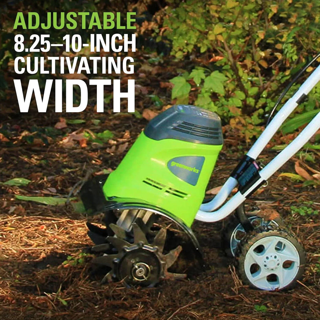 2026 NewGreenworks 8 Amp 10-inch Corded Electric Cultivator/Tiller, 27072