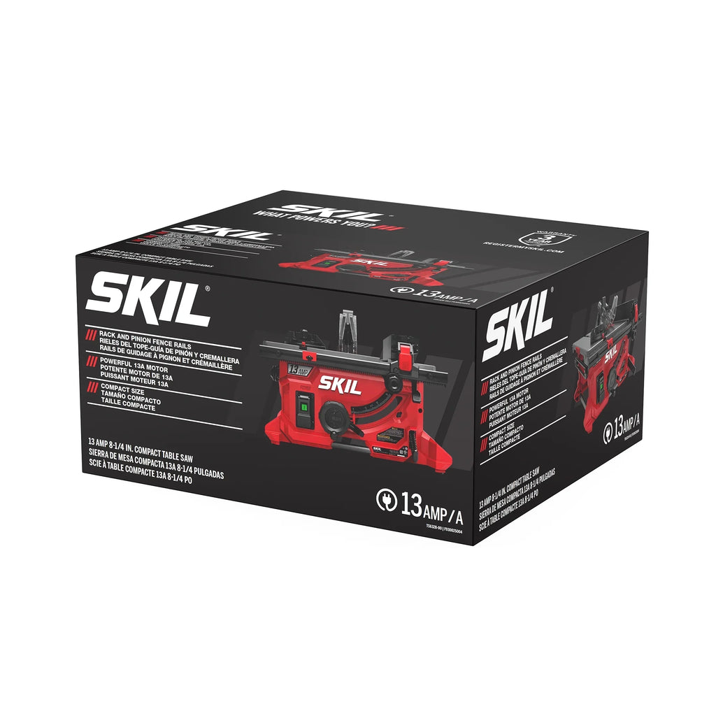 2026 NewSKIL TS6328-00 13 Amp 8-1/4" Compact Portable Jobsite Table Saw with Rack and Pinion Rip Fence