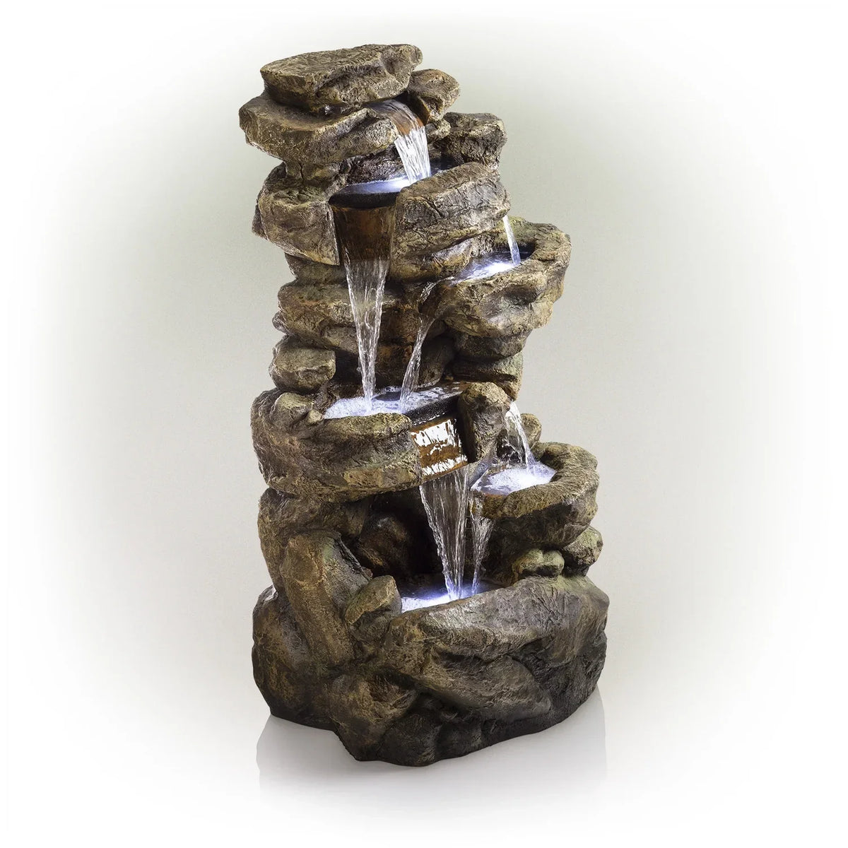 2026 NewAlpine Corporation 6-Tier Amazonian Water Fountain with LED Lights