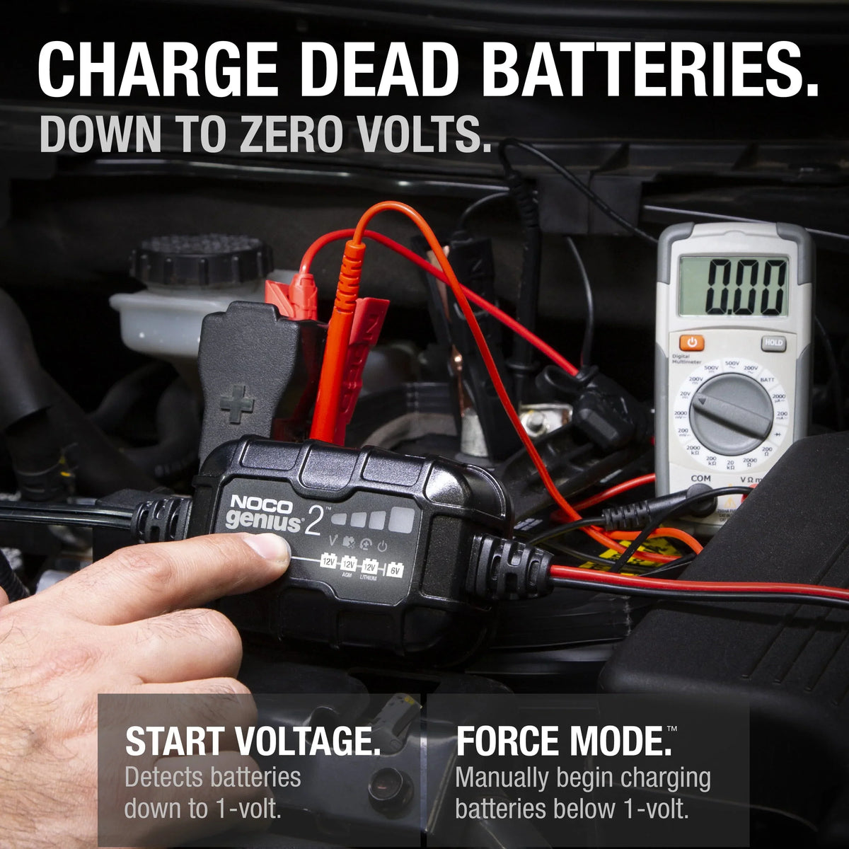 2026 NewNOCO GENIUS2 6V/12V 2A Smart Battery Charger and Maintainer