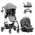 2026 NewEvenflo Omni Plus Modular Travel System with LiteMax Sport Infant Car Seat, Mylar Gray, Unisex