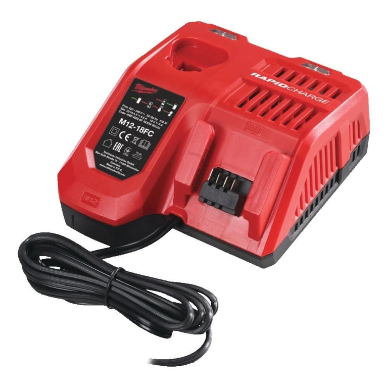 2026 KIT DE HERRAMIENTAS ELÉCTRICAS MILWAUKEE MILKIT12A CON 3 BATERÍAS DE LITIO ROJO DE 18 V Y 5 AH (12 PIEZAS)