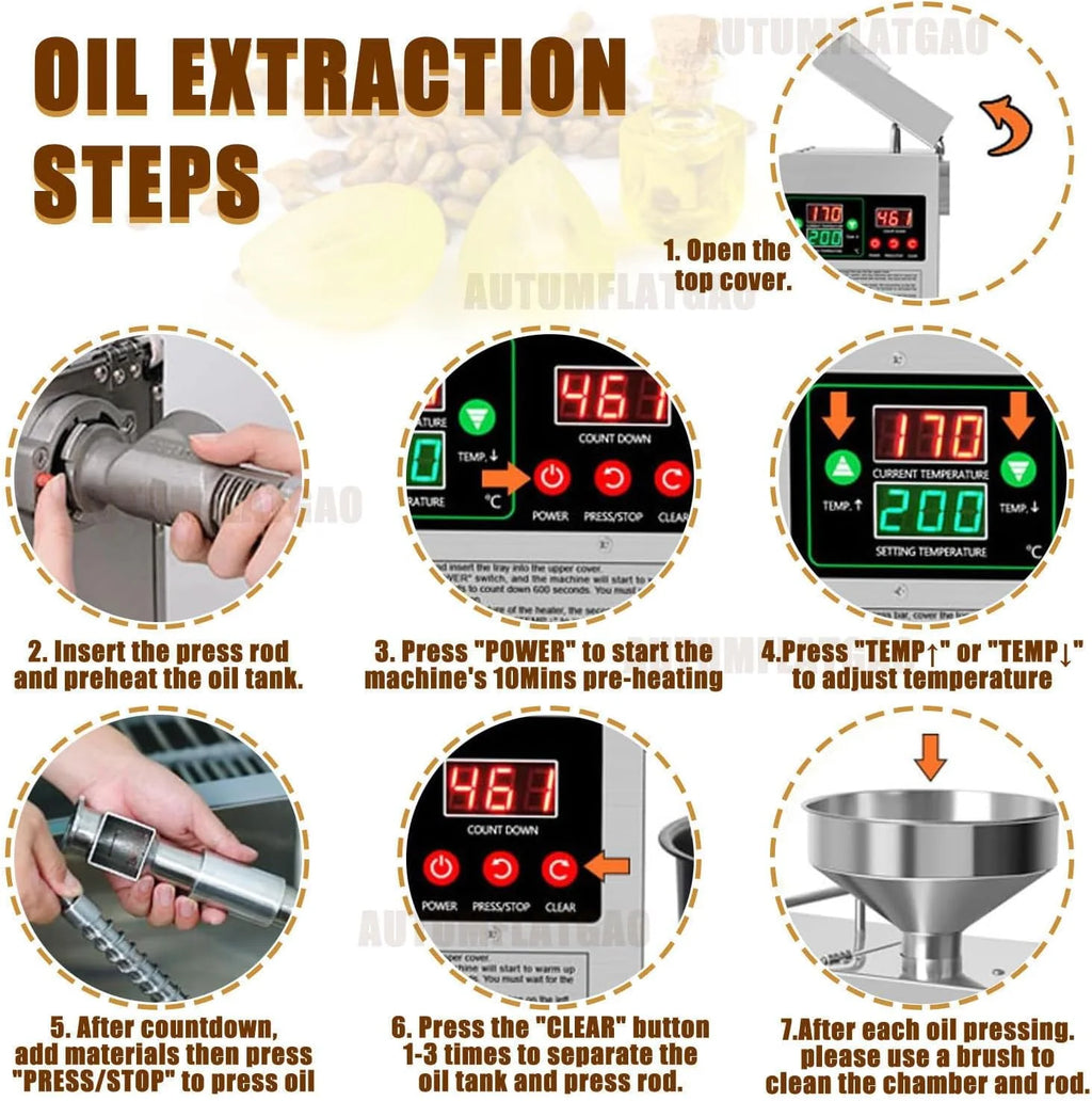 2026 Prensa Aceite Oliva Automática De 820W, Maquina Cortar Aceitunas En Frío Y Caliente para El Hogar, Extractor De Aceite Eléctrico para Aceitunas, Cacahuetes, Sésamo, Soja Y Nueces