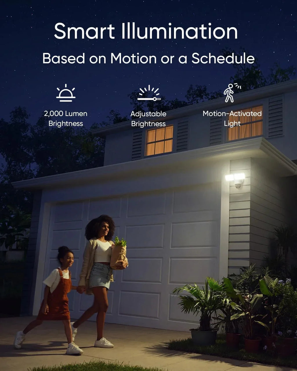 2026 Neweufy Security Floodlight Camera E340, Wired Camera, 3K+2K Dual Camera, 360" Pan and Tilt, No Monthly Fee