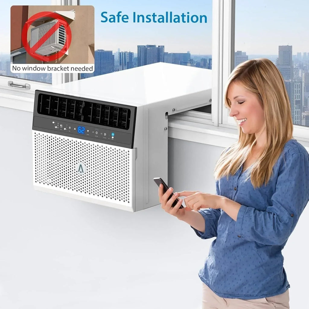 2026 New8000Btus Window Air Conditioner Over the Sill AC Up to 370 Sq.Ft With Remote & App