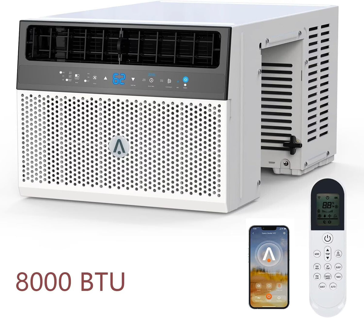 2026 New8000Btus Window Air Conditioner Over the Sill AC Up to 370 Sq.Ft With Remote & App