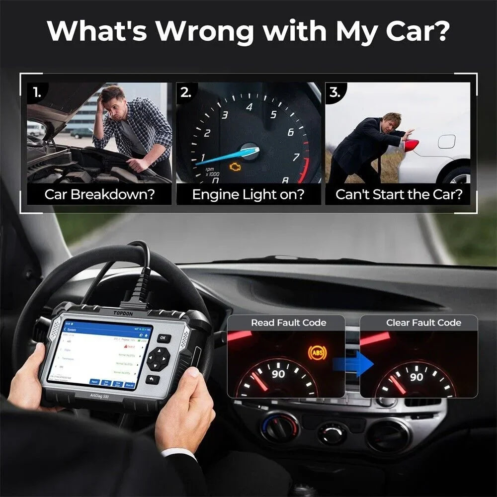 2026 NewOBD2 Scanner TOPDON ArtiDiag500 Car Diagnostic Scanner Engine ABS SRS Transmission CAN Diagnostic Full OBD2 Test