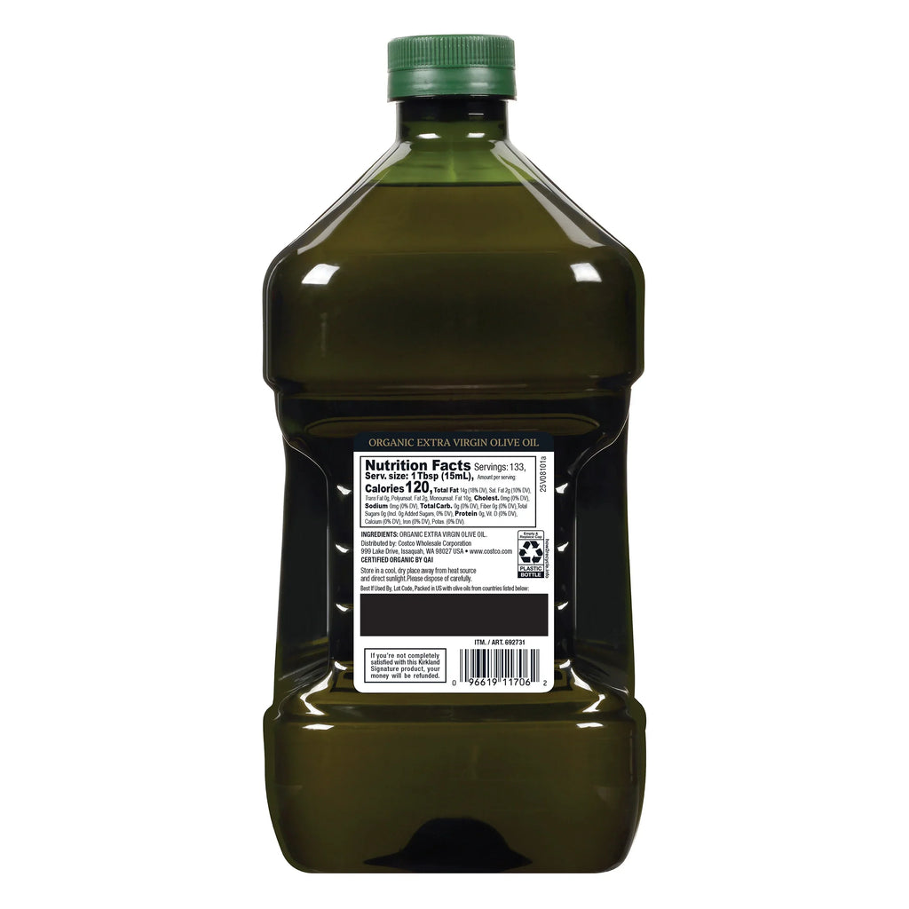 2026 NewKirkland Signature, Organic Extra Virgin Olive Oil, 2 L