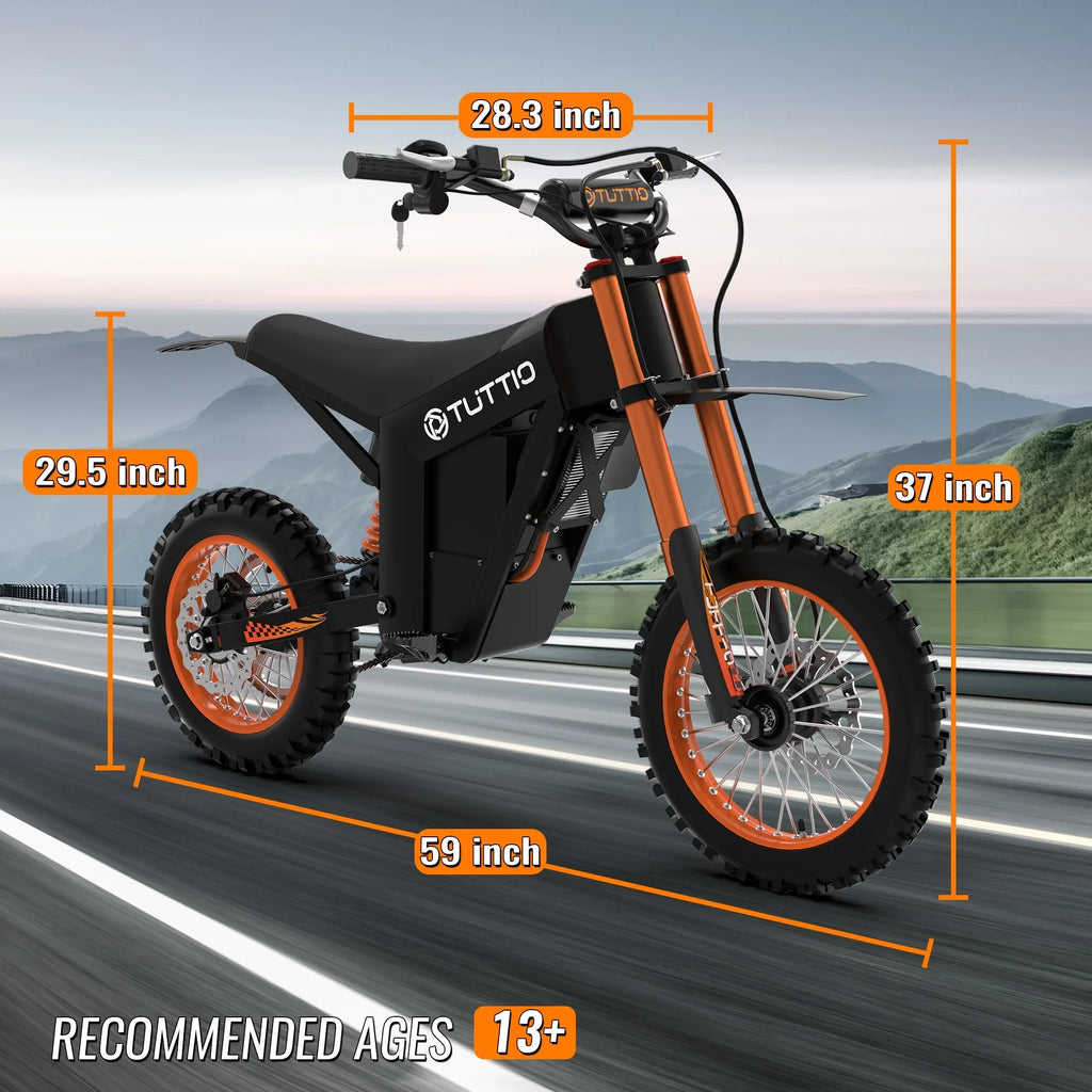 2026 NewTUTTIO Soleil01 Electric Dirt Bike For Adults,48V 21Ah 200N.m,2000W Motor,Max 37Mph,Maximum Range 45 Miles,Dirt Bikes