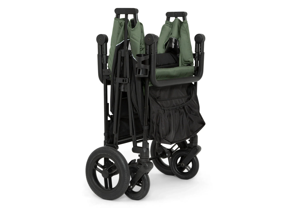 2026 Carrito-Paseador Jeep Wrangler Deluxe para 4 Niños – Capota Desmontable, Bolsa Térmica, Asientos Modulares, Almacenamiento XXL, Ruedas Antipinchazos, Manillares Ajustables