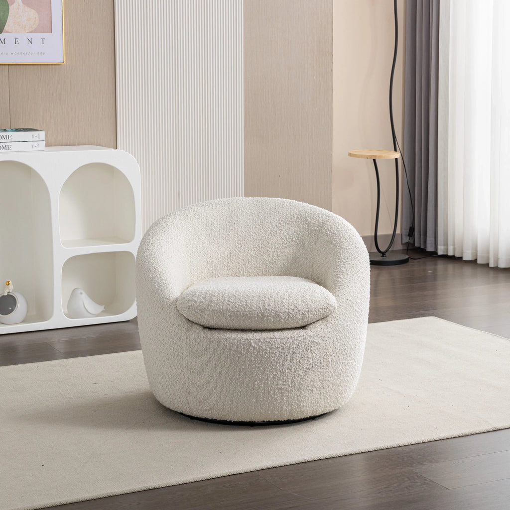 2026 NewRoundhill Furniture Winnie Modern Barrel Chair, 360" Swivel