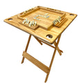 2026 NewWood Domino Table Solid Wood Folding and Portable Built-In Dominoes Holders Full Size Portable and Foldable Fits In Closet or Garage