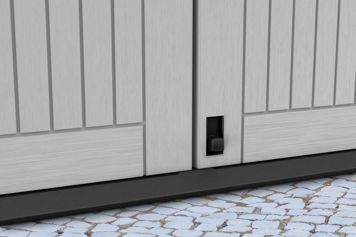 2026 NewKeter S.I.O Midi 4.3' x 2.3' x 3.7' Horizontal Resin Outdoor Storage Shed with Durable Floor, Grey