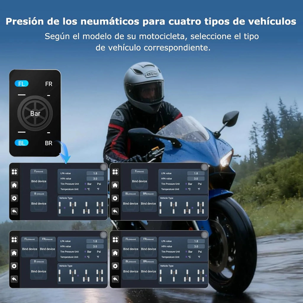 2026 Carpuride W702 Plus Android 14 Motocicleta Carplay Pantalla con Doble Cámara, CarPlay y Android Auto Inalámbricos,7" Pantalla Táctil Impermeable, Audio BT,Grabación Bucle, Navegación Online y Offline.