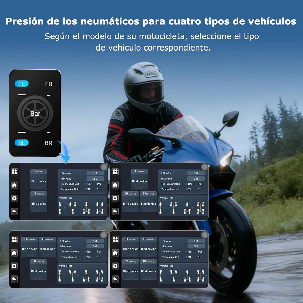 2026 Carpuride W702 Plus Android 14 Motocicleta Carplay Pantalla con Doble Cámara, CarPlay y Android Auto Inalámbricos,7" Pantalla Táctil Impermeable, Audio BT,Grabación Bucle, Navegación Online y Offline.