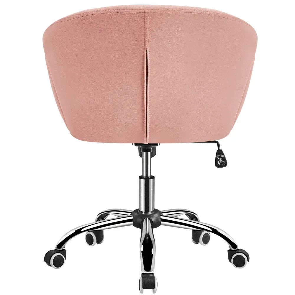 2026 NewYaheetech Modern Vanity Chair Swivel Rolling Chair with Armrests, Pink