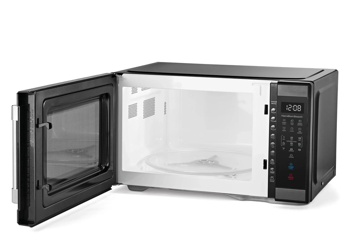 2026 NewHamilton Beach 1.1 cu ft Countertop Microwave Oven, Black and Stainless Steel
