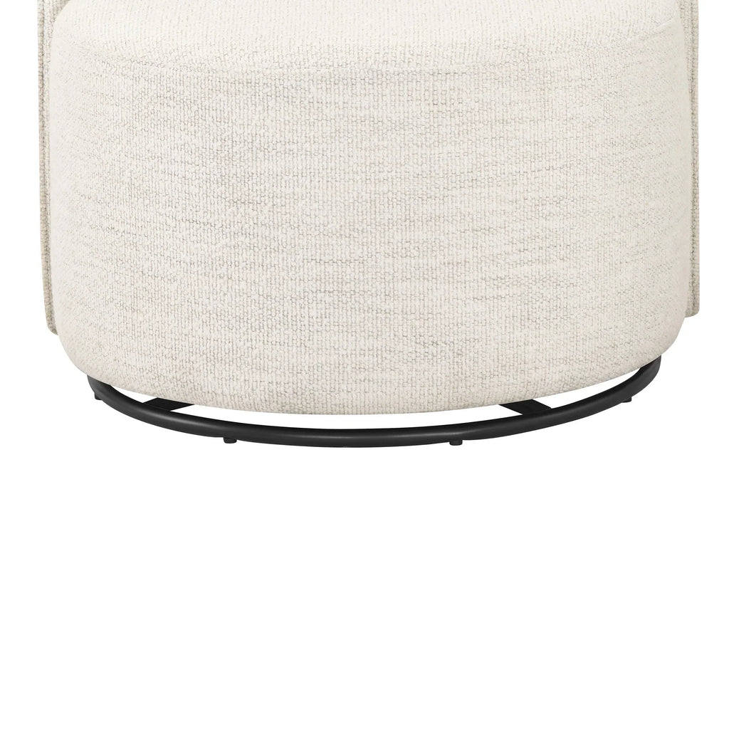 2026 NewBetter Homes & Gardens Juliet Modern Arch Swivel Accent Chair, Cream Boucle