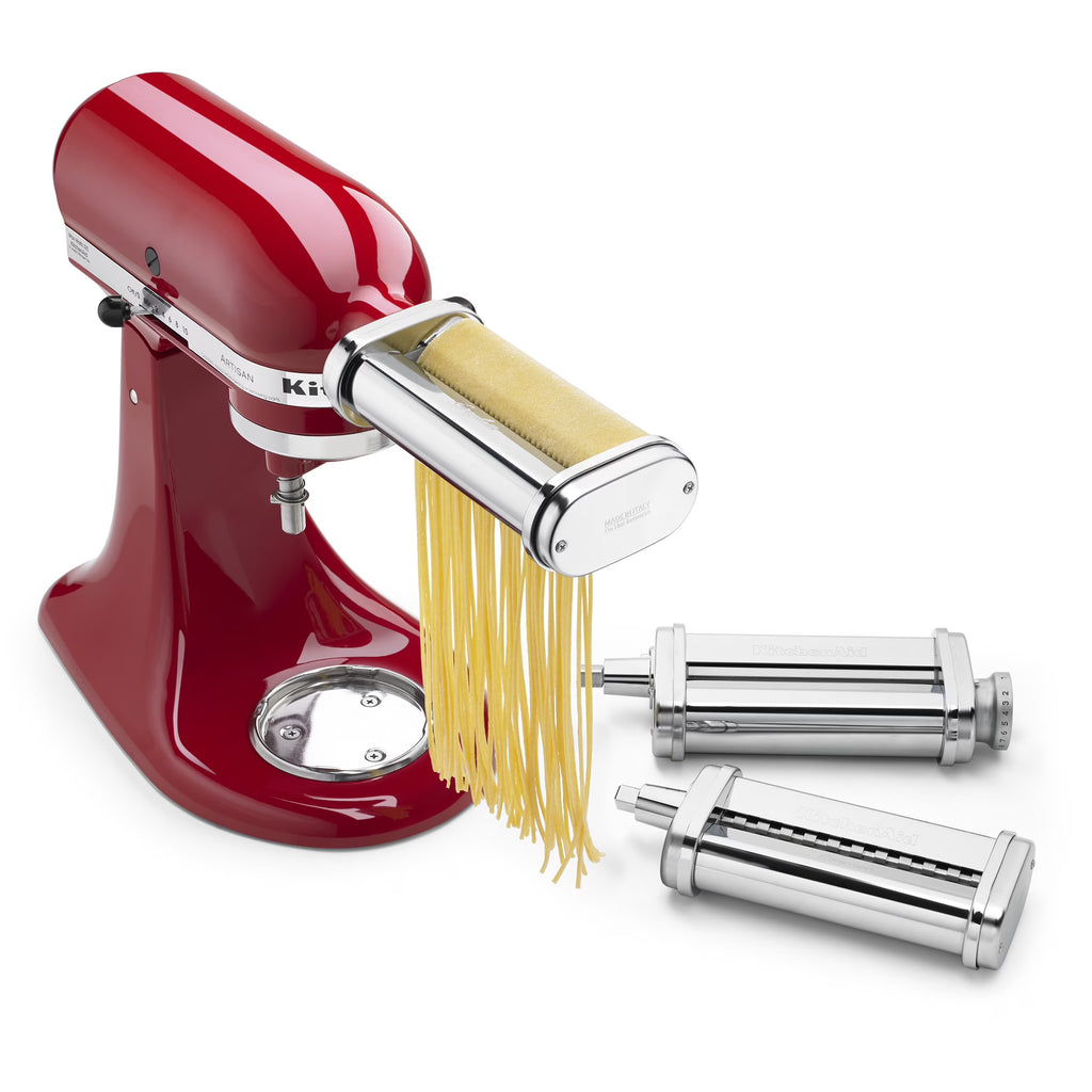 2026 NewKitchenAid 3-Piece Pasta Roller and Cutter Set, Metal, KSMPRA