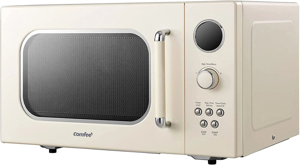 2026 NewComfee' Retro Microwave with LED digital display, 0.9 Cu. ft, 900W, Apricot, CM-M092AAT