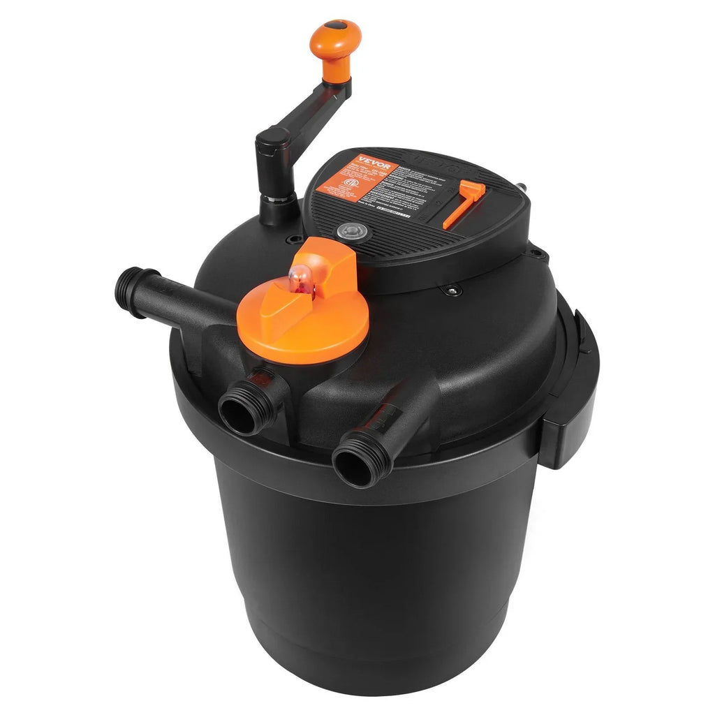 2026 NewBio Pressure Pond Filter with 13W UV-C Light, 1580 GPH, for Pools up to 1600 Gallons, Pressurized Biological Filtration for Garden Ponds, Koi Fish Tanks, Fountains