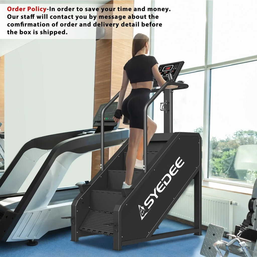 2026 NewStairmaster, syedee Stair Stepper with LED Screen, Stepmill Exercise Machine with 12 Workout Programs, 441LBS Step Machine, 24-164 Steps/Minute(Black)