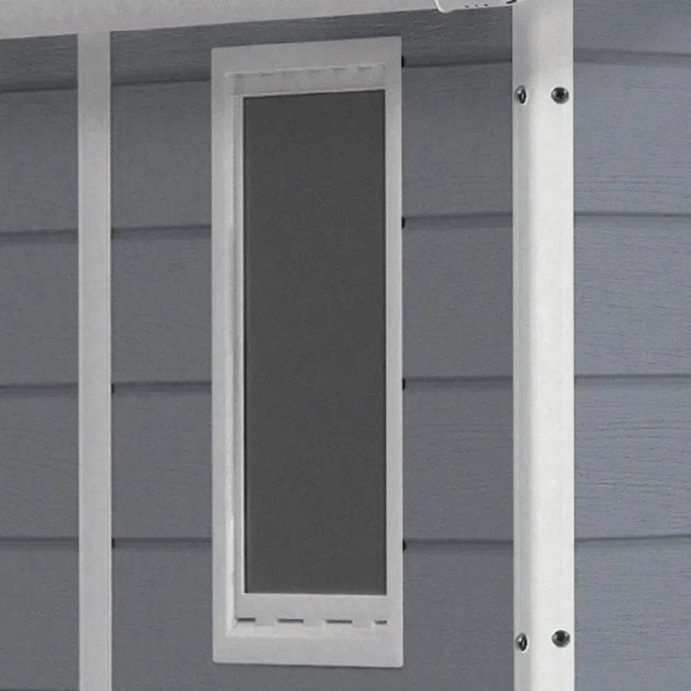 2026 NewKeter 213413 Manor DD 6 X 8 Foot All Weather Outdoor Storage Shed, Grey
