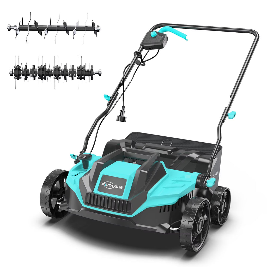 2026 New2-in-1 Scarifier and Dethatcher �C Deep Soil Revitalization with High-Torque Motor, Adjustable Depth Control, Dual Safety Switch & Removable 10.5-Gallon Thatch Bag