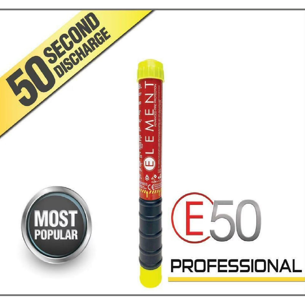 2026 NewELEMENT E50 Fire Extinguisher 40050, 50 second discharge USA NO MAINTENANCE