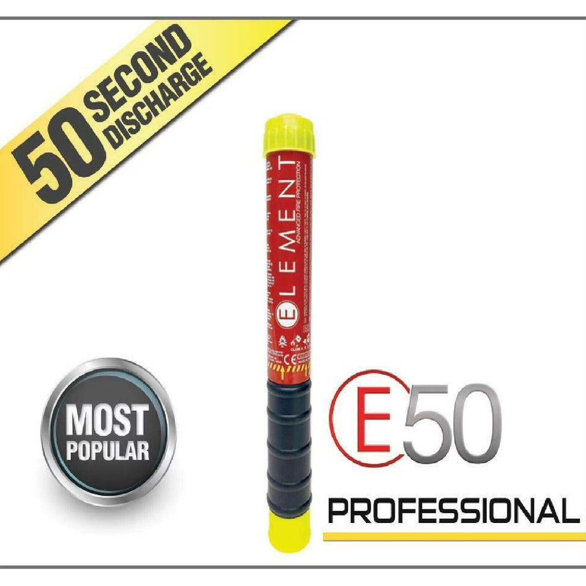 2026 NewELEMENT E50 Fire Extinguisher 40050, 50 second discharge USA NO MAINTENANCE