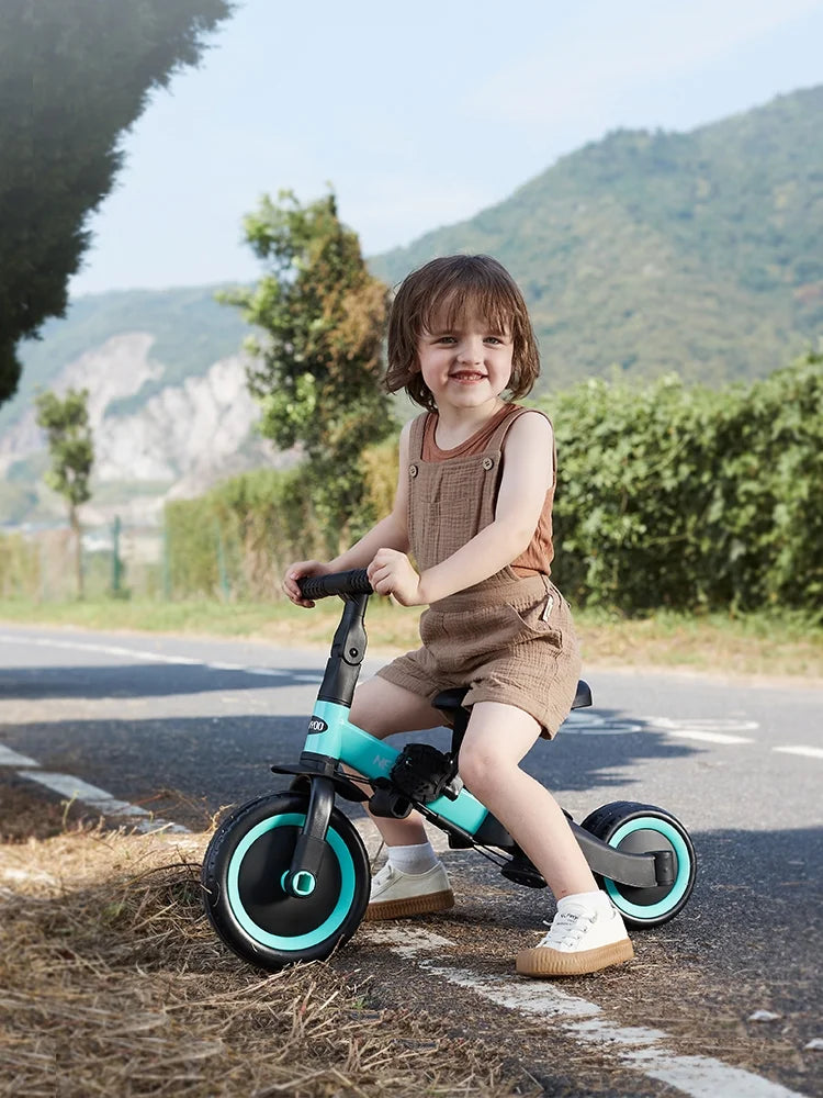 2026 Newnewyoo TR008 5-in-1 Toddler Tricycle with Push Handle, Converts to Balance Bike for 1-3 Year Old, Khaki