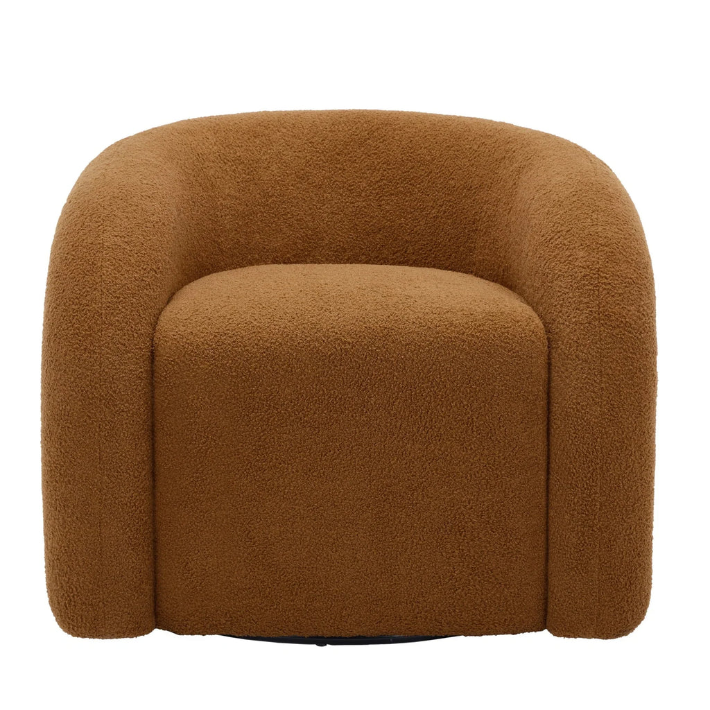 2026 New360" Swivel Accent Chair for Living Room, Boucle Barrel Armchair Single Sofa Chair Reading Chair, Sage Green