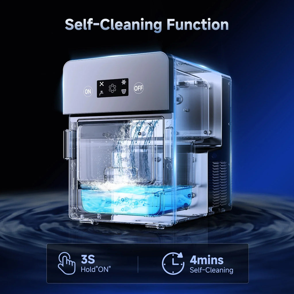 2026 NewSimzlife Sphere Ice Maker,10 pcs/Hour, 150 pcs/Day,Clear Ice Ball Maker with Enhanced Insulation, with LCD Touch Screen, Self-Cleaning, Quiet Home and Bar Ice for Whiskey Bourbon Parties