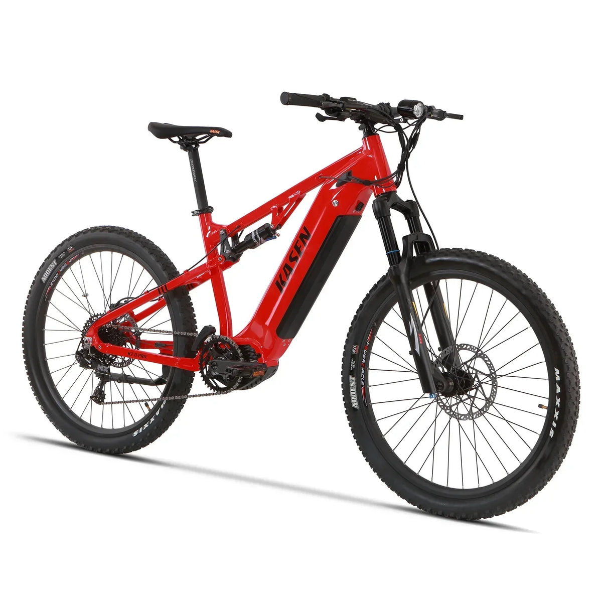 2026 NewKasen Electric Mountain Bike Mid-driven 500w 48v 15ah Full Suspension Throttle and Pedal Assist